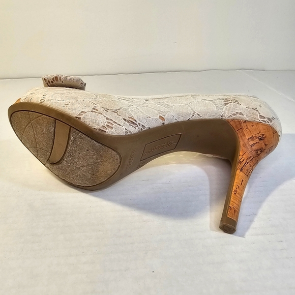 LACE Bamboo 3" Heels Peep Toe Women's 7.5 NwoT Whimsigoth Romantic - Picture 3 of 13